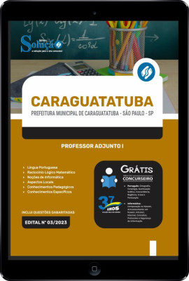 Apostila Prefeitura De Caraguatatuba SP Em PDF Professor Adjunto I