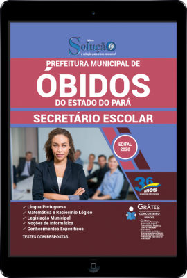 Apostila Prefeitura de Óbidos - PA em PDF - Secretário Escolar - Imagem 1