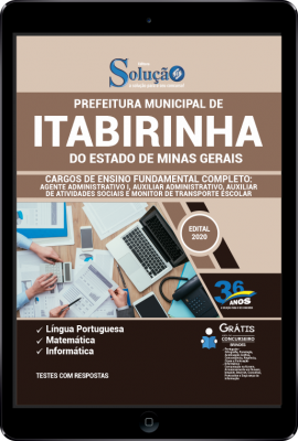 Apostila Prefeitura de Itabirinha - MG em PDF - Ensino Fundamental Completo: Agente Administrativo I, Auxiliar Administrativo, Auxiliar de Atividades Sociais e Monitor de Transporte Escolar - Imagem 1