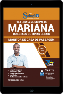 Apostila Prefeitura de Mariana - MG em PDF - Monitor de Casa de Passagem - Imagem 1