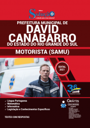 Capa Apostila Prefeitura de David Canabarro - RS - Motorista (SAMU)