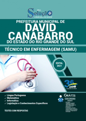 Apostila Prefeitura de David Canabarro - RS - Técnico em Enfermagem (SAMU) - Imagem 1