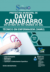 Capa Apostila Prefeitura de David Canabarro - RS - Técnico em Enfermagem (SAMU)