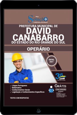 Apostila Prefeitura de David Canabarro - RS em PDF - Operário - Imagem 1