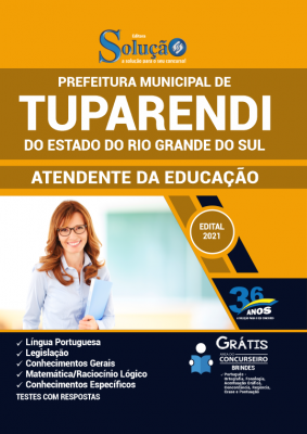 Apostila Prefeitura de Tuparendi - RS - Atendente da Educação - Imagem 1