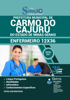 Apostila Prefeitura de Carmo do Cajuru - MG - Enfermeiro 12X36 - Imagem 1