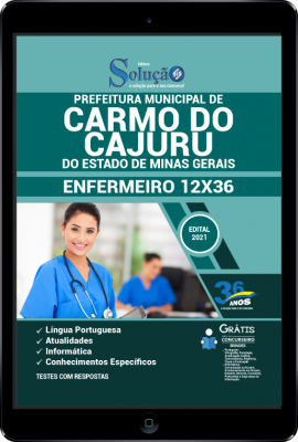 Apostila Prefeitura de Carmo do Cajuru - MG em PDF - Enfermeiro 12X36 - Imagem 1