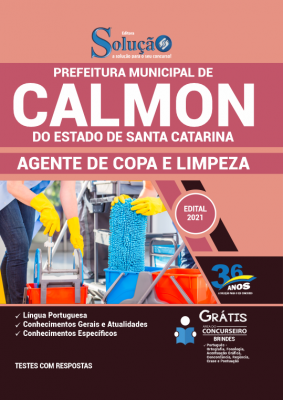 Apostila Prefeitura de Calmon - SC - Agente de Copa e Limpeza - Imagem 1