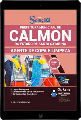 Apostila Prefeitura de Calmon - SC em PDF - Agente de Copa e Limpeza - Imagem 1