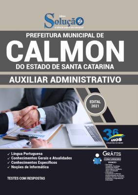 Apostila Prefeitura de Calmon - SC - Auxiliar Administrativo - Imagem 1