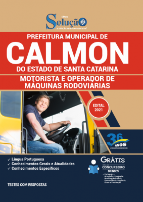 Apostila Prefeitura de Calmon - SC - Motorista e Operador de Máquinas Rodoviárias - Imagem 1