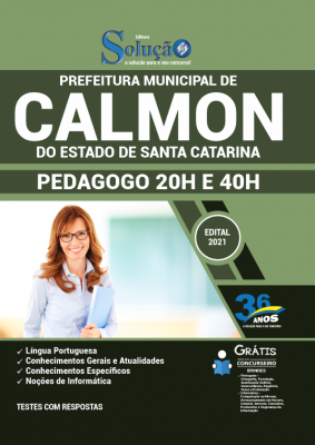 Apostila Prefeitura de Calmon - SC - Pedagogo 20h e 40h - Imagem 1