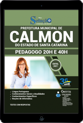 Apostila Prefeitura de Calmon - SC em PDF - Pedagogo 20h e 40h - Imagem 1