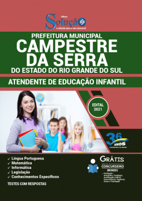 Apostila Prefeitura de Campestre da Serra - RS - Atendente de Educação Infantil - Imagem 1