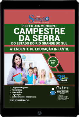 Apostila Prefeitura de Campestre da Serra - RS em PDF - Atendente de Educação Infantil - Imagem 1