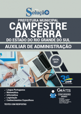 Apostila Prefeitura de Campestre da Serra - RS - Auxiliar de Administração - Imagem 1