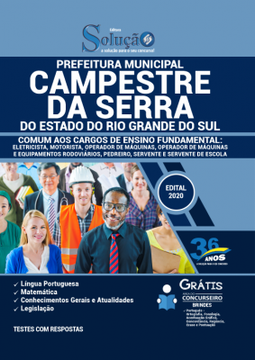 Apostila Prefeitura de Campestre da Serra - RS - Comum aos Cargos de Ensino Fundamental - Imagem 1