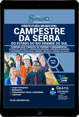 Apostila Prefeitura de Campestre da Serra - RS em PDF - Comum aos Cargos de Ensino Fundamental - Imagem 1