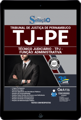 Apostila TJ-PE em PDF - Técnico Judiciário - TPJ - Função: Administrativa - Imagem 1