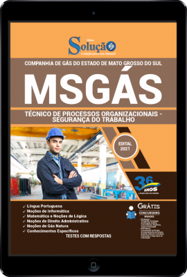 Apostila MSGÁS em PDF - Técnico de Processos Organizacionais - Segurança do Trabalho - Imagem 1