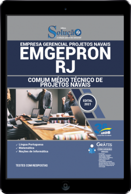 Apostila EMGEPRON-RJ em PDF - Comum Médio/Técnico de Projetos Navais - Imagem 1