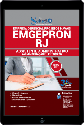 Apostila EMGEPRON-RJ em PDF - Assistente Administrativo (Administração e Licitações) - Imagem 1