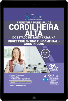 Apostila Prefeitura de Cordilheira Alta - SC em PDF - Professor Ensino Fundamental - Anos Iniciais - Imagem 1