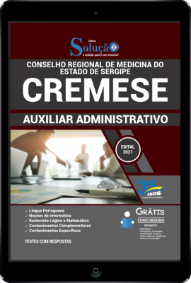 Apostila CREMESE-SE em PDF - Auxiliar Administrativo - Imagem 1