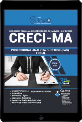 Apostila CRECI-MA em PDF - Profissional Analista Superior (PAS) - Fiscal - Imagem 1