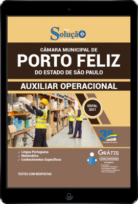 Apostila Câmara de Porto Feliz - SP em PDF - Auxiliar Operacional - Imagem 1