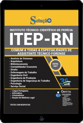 Apostila ITEP-RN em PDF - Comum a Todas a Especialidades de Assistente Técnico Forense - Imagem 1