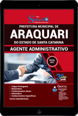 Apostila Prefeitura de Araquari - SC em PDF - Agente Administrativo - Imagem 1