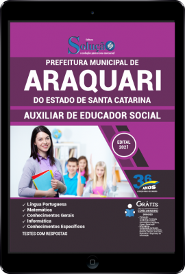 Apostila Prefeitura de Araquari - SC em PDF - Auxiliar de Educador Social - Imagem 1