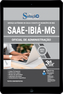 Apostila SAAE Ibiá - MG em PDF - Oficial de Administração - Imagem 1