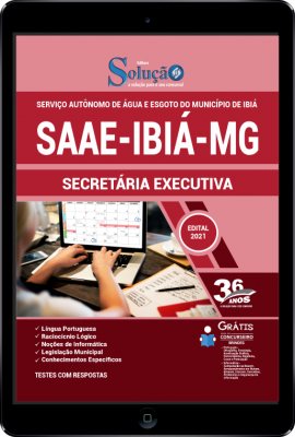 Apostila SAAE Ibiá - MG em PDF - Secretária Executiva - Imagem 1