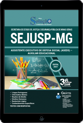 Apostila SEJUSP-MG em PDF - Assistente Executivo de Defesa Social (ASEDS) - Auxiliar Educacional - Imagem 1