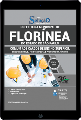 Apostila Prefeitura de Florínea - SP em PDF - Comum aos Cargos de Ensino Superior: Engenheiro Civil, Fisioterapeuta e Procurador Jurídico - Imagem 1