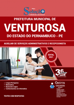 Apostila Prefeitura de Venturosa - PE - Auxiliar de Serviços Administrativos e Recepcionista - Imagem 2