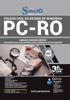 Apostila PC-RO - Cargos de Ensino Médio: Datiloscopista Policial, Técnico de Necropsia, Agente de Criminalística e Técnico de Laboratório - Imagem 2