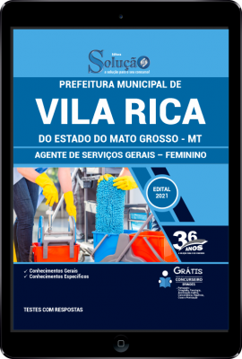 Apostila Prefeitura de Vila Rica - MT em PDF - Agente de Serviços Gerais - Feminino - Imagem 1