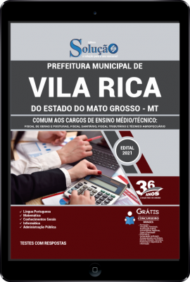 Apostila Prefeitura de Vila Rica - MT em PDF - Comum aos Cargos de Ensino Médio/Técnico - Imagem 1