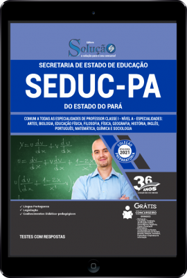 Apostila SEDUC-PA em PDF - Comum a Todas as Especialidades de Professor Classe I - Nível A - Imagem 1