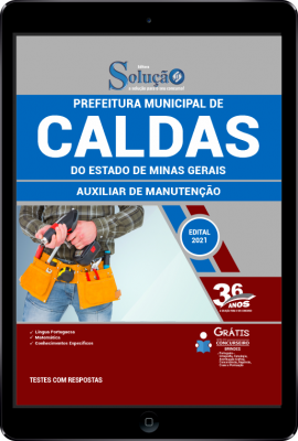 Apostila Prefeitura de Caldas - MG em PDF - Auxiliar de Manutenção - Imagem 1