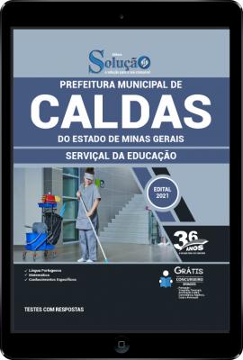 Apostila Prefeitura de Caldas - MG em PDF - Serviçal da Educação - Imagem 1