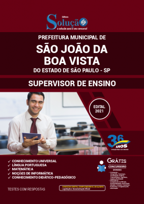 Apostila Prefeitura de São João da Boa Vista - SP - Supervisor de Ensino - Imagem 2