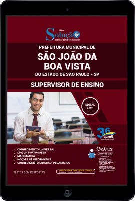 Apostila Prefeitura de São João da Boa Vista - SP em PDF - Supervisor de Ensino - Imagem 1