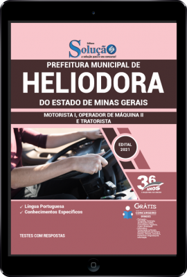 Apostila Prefeitura de Heliodora - MG em PDF - Motorista I, Operador de Máquina II e Tratorista - Imagem 1