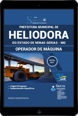 Apostila Prefeitura de Heliodora - MG em PDF - Operador de Máquina - Imagem 1