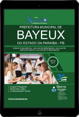 Apostila Prefeitura de Bayeux - PB em PDF - Ensino Fundamental: Auxiliar de Merendeira, Auxiliar De Serviços Gerais, Calceteiro e Merendeira - Imagem 1