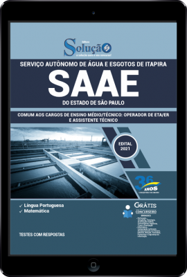 Apostila SAAE Itapira - SP em PDF - Comum aos Cargos de Ensino Médio/Técnico: Operador de ETA/ER e Assistente Técnico - Imagem 1